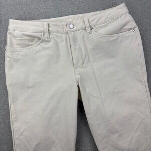 Lululemon ABC 5 Pocket Pants Mens 33x32 Mens Light Beige Slim Utilitech Stretch